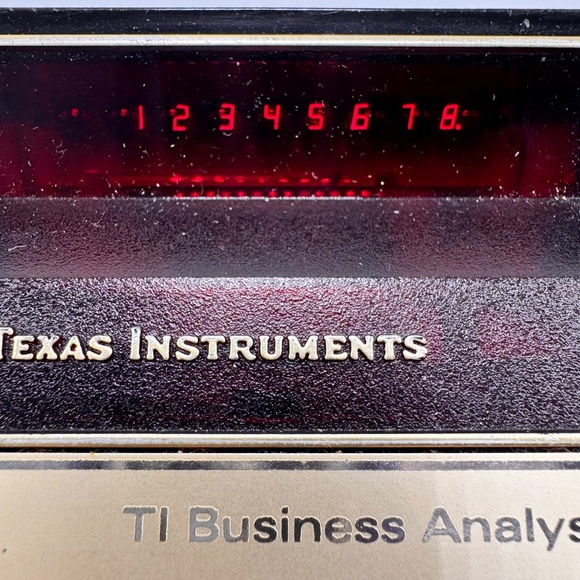 Texas Instruments TI Business Analyst-I Red LED Electronic Calculator w/Case VTG - Picture 5 of 12